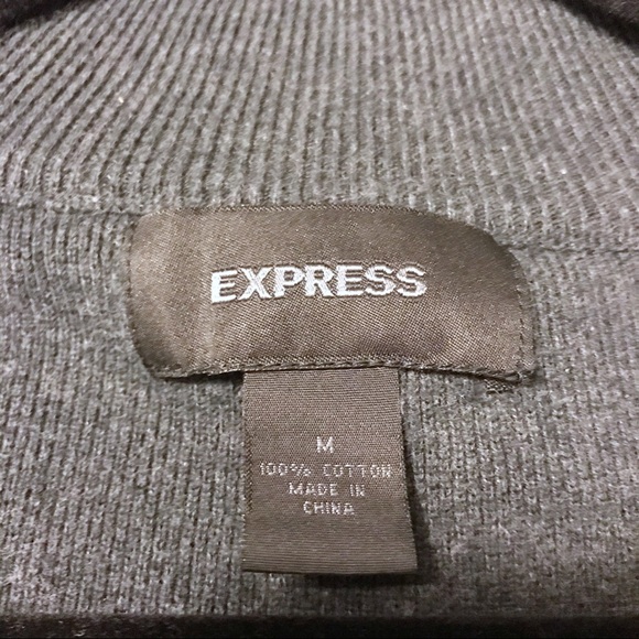 Men’s Express Mock Neck Zipper Sweater - Picture 4 of 4